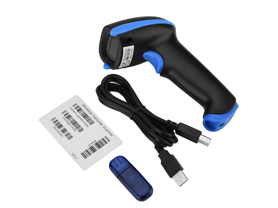 2026dn scanner de Código de Barras Sem Fio 2.4ghz Laser para Ios Android Windows com Design Ergonômico