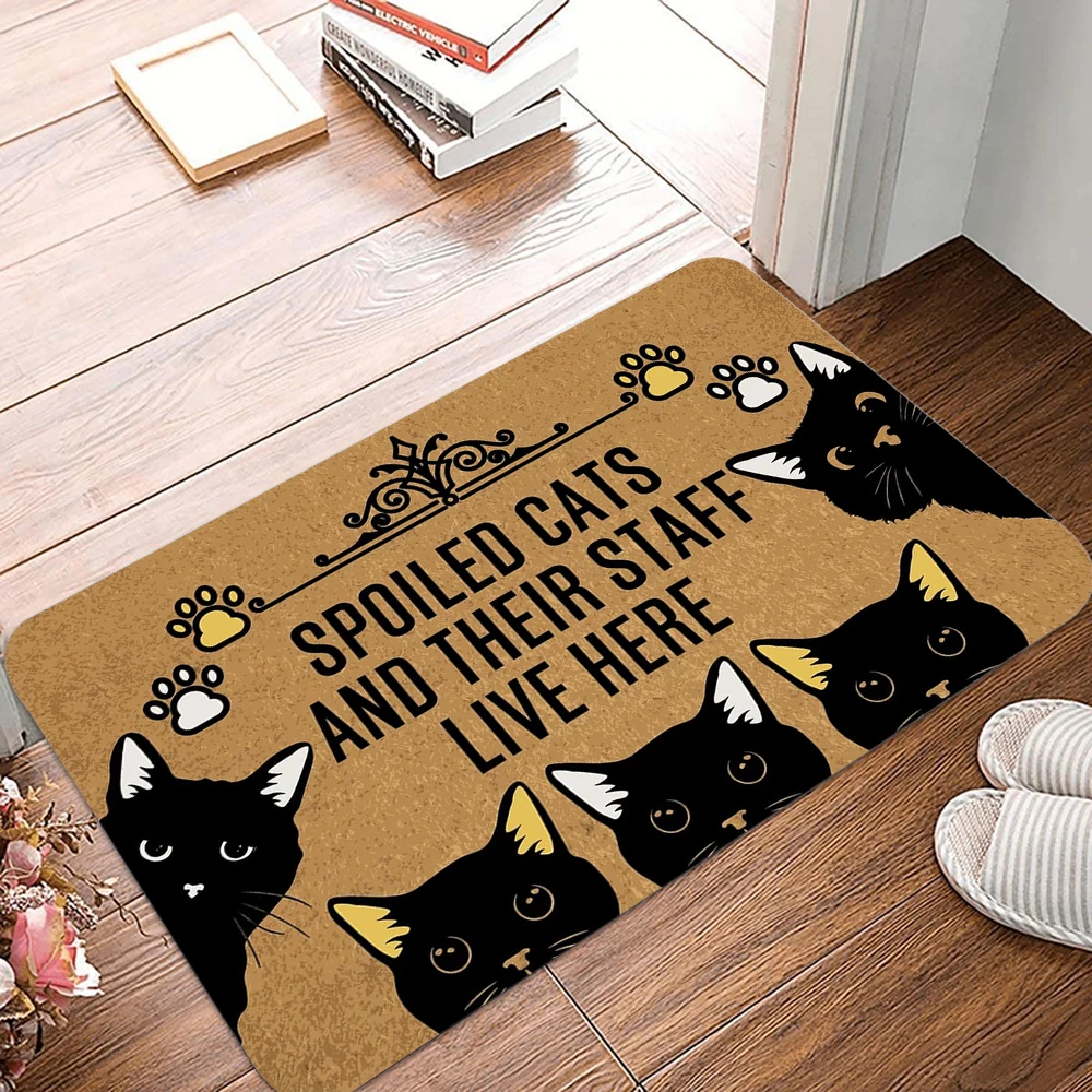 Tapete De Porta Divertido Com Tema De Gato (estilo 2, 50x80cm), Decoração Para Casa.