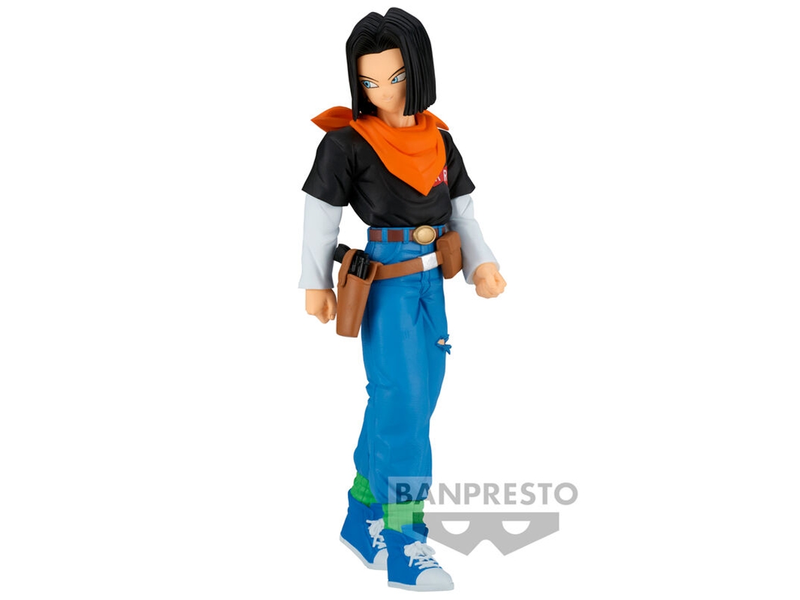 Boneco de trabalho Dragon Ball Z Android 17 Solid Edge 17cm Banpresto