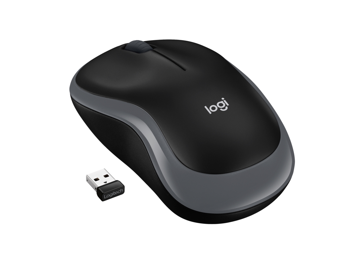 Rato LOGITECH M185 (Wireless - Casual - 1000 dpi - Preto)