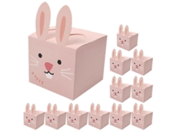 Conjunto De 12 Caixas De Doces Com Coelhinho Da Páscoa, Caixas De Presente Com Design De Coelho, Estojos Decorativos Para Biscoitos. Hengjian