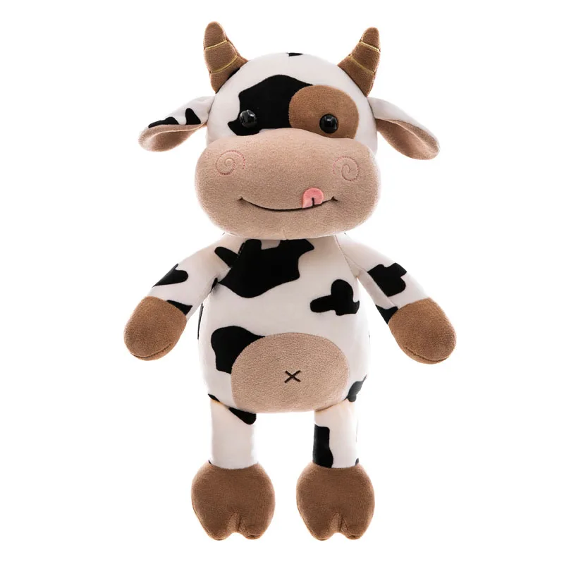 (branca, 30cm) Boneca De Pelúcia Vaquinha Feliz E Fofa, Presente De Aniversário Para Crianças