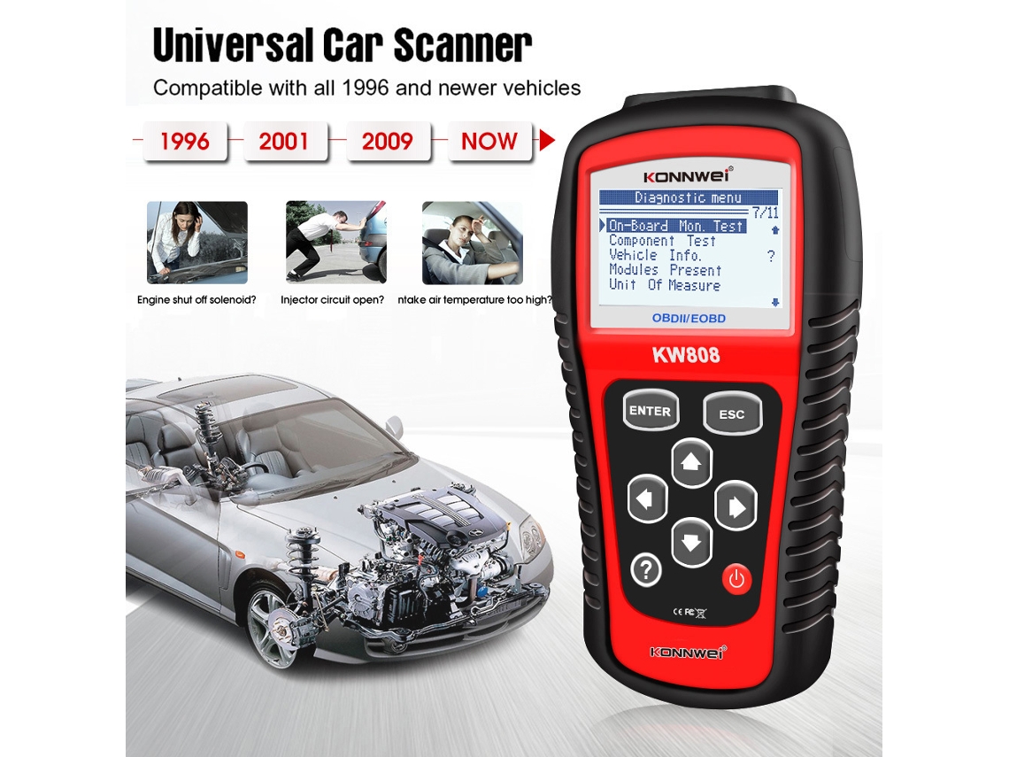 Scanner Obd2 Konnwei Kw808