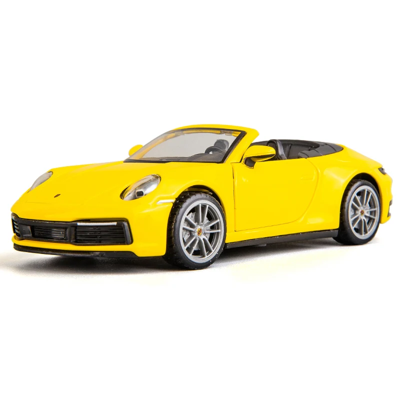 (amarelo) Miniatura De Carro Supercarro Em Liga Metálica, Escala 1:32, Com Som E Luz.