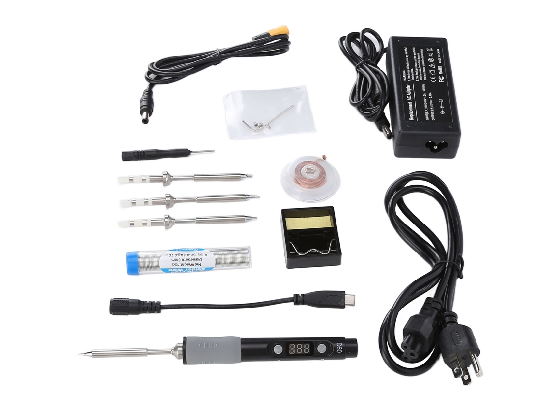 Kit De Ferro De Soldar Portátil Laxiscreed Com Pontas Para Electrónica E Projetos Diy
