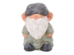 Gnome de Jardim de Resina com Base Estável Estilo Retro para Pátio e Varanda S/MARCA