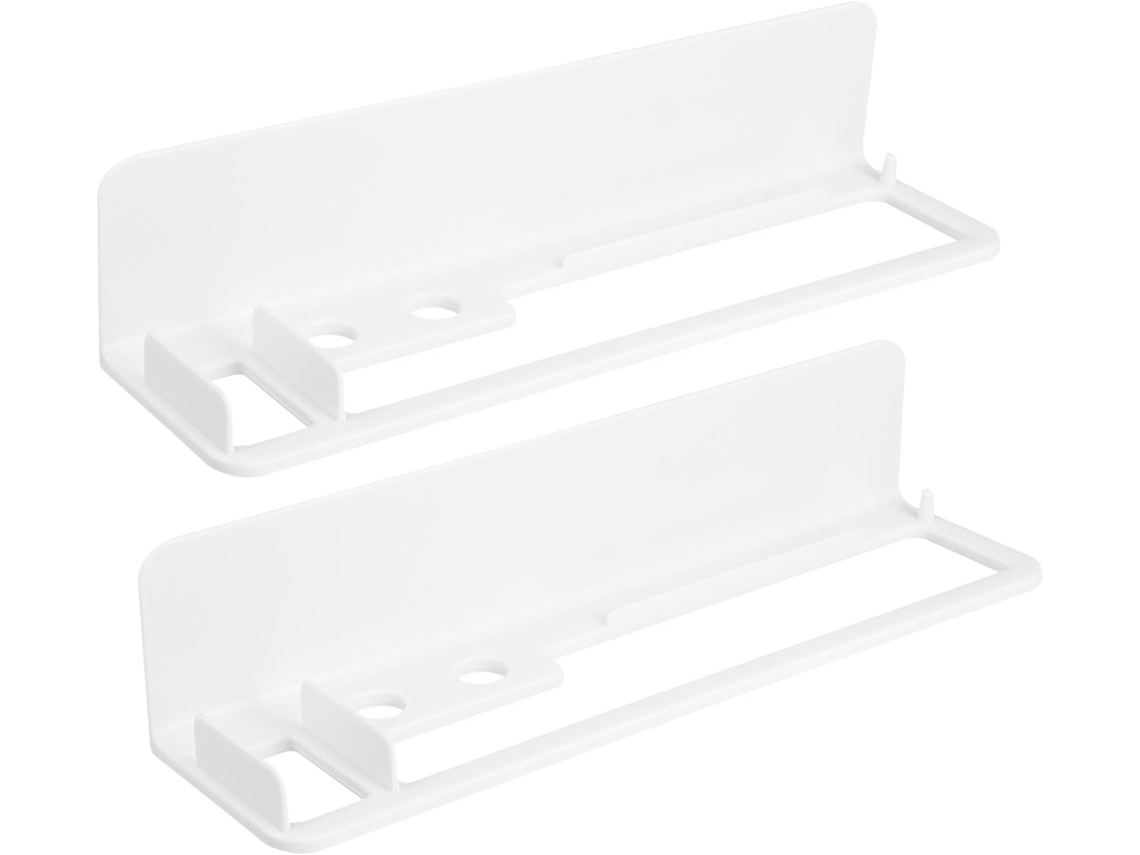 Didiseaon Conjunto De 2-prateleiras Parede Em Abs Com Drenagem, Design Resistente E Fácil De Usar