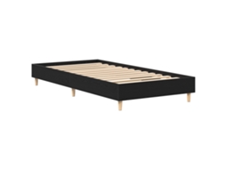 Conjunto 1 Cama De Plataforma Vidaxl Preto Derivados De Madeira (193 X 78 X 25 Cm)