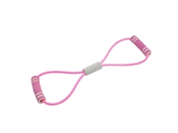 Fita De Resistência Figure 8 De Tpe Com Espuma Elástica Ajustável Para Treino De Força E Expansão Torácica Rosa