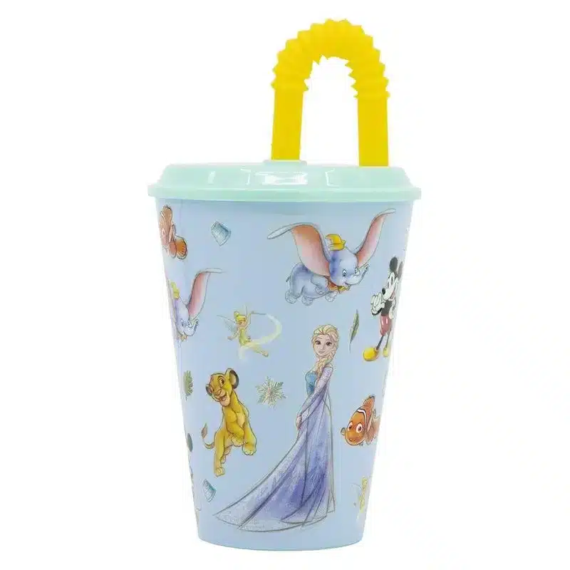 Vaso Infantil Disney 100 Aniversario Con Pajita Y Tapa 430ml 73630 Stor Storvolumen