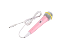 Micrófono Cableado Para Niños 3.5mm Bajo Distorsión Juguete De Música Portátil Canta Karaoke Fiesta Familiar Rosa