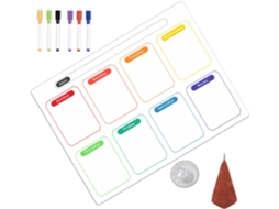 Tableau Blanc Magnétique Para Refrigerador, Calendrier Hebdomadaire, Pvc Et Tissu, Effaçable À Sec