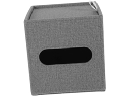 Porta Lenços De Papel Em Couro Sintético Cinza Escuro, Compacto E , Para Banheiro E Casa. Gokoco