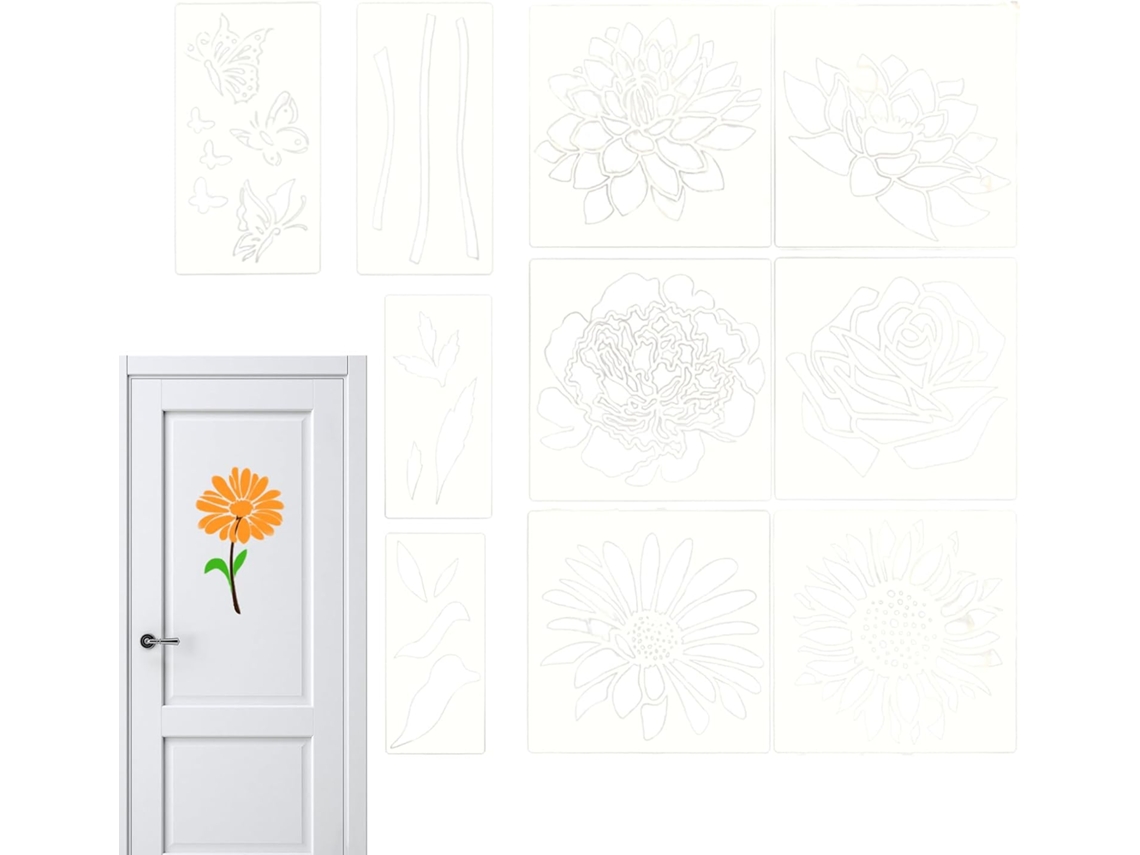 Estênceis Decorativos Florais