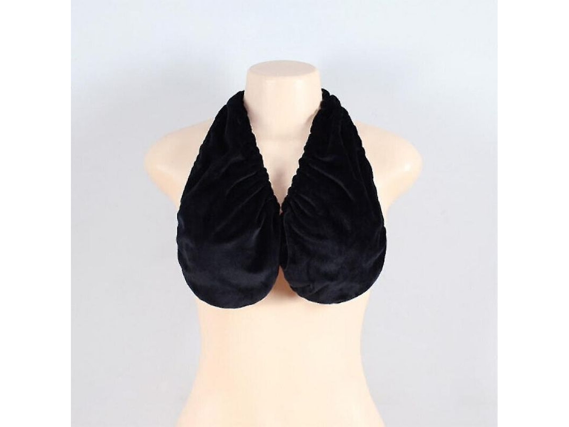 Sujetador Toalla Tata Para Mujer Crop Confortable De Poliéster Verde Suave De Cuello Envolvente Negro