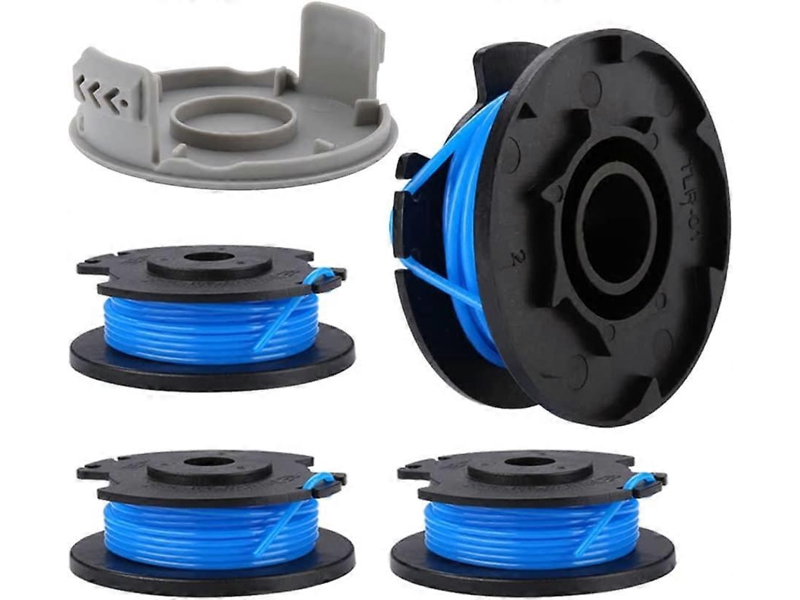 Carretel de fio para cortador de grama Ryobi One+ Rac124 Ac14rl3a, 18V, 24V, 40V, peças de reposição (4 unidades) | Sem marca