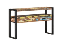 Vidaxl Aparador Multicolor 120 X 33 X 75 Cm Madeira Reforçada Sólida