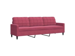 3-seater Sofa, 3-seater Sofas Vidaxl Vermelho Veludo (n/a)