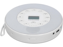 Leitor De Cd Portátil Flexman Com Alto Falantes, Reprodução Com Memória, Função Anti Pulos, Recarregável, Compatível Com