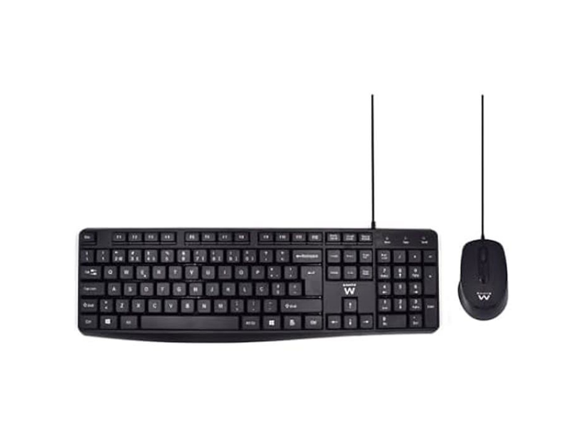 Lurelia Conjunto Teclado E Rato Usb, Impermeável, Cor Preta