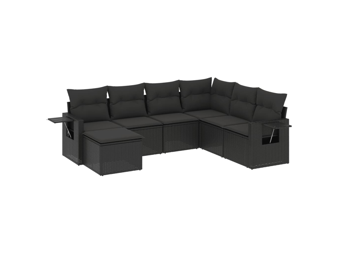 Garden Sofa Set, Garden Sofa Sets Vidaxl Preto Rattan / Vime (n/a)