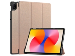 Capa De Couro Inteligente Custer Pure Color Com Suporte Triplo Para Tablet Huawei Matepad Se 11.