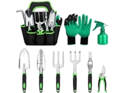 Kit Ferramentas Jardim 9 Peças Em Alumínio Com Bolsa De Arrumação