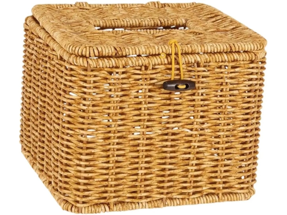 Tampa para Caixa de Lenços Papel Rattan S/MARCA, decorativa
