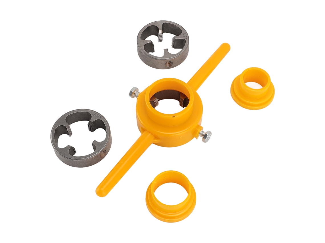 Ferramenta de Rosca de Pvc com 3 Matrizes Npt 1/2 3/4 1 Polegada para Encanamento S/MARCA