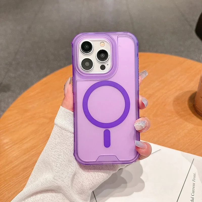(roxo, Iphone 17 Pro) Capa Protetora Resistente, Compatível Com Magsafe, À Prova De Choque.