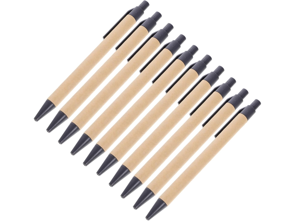 Conjunto De 10 Canetas Esferográficas Retráteis Pretas Jojofuny,