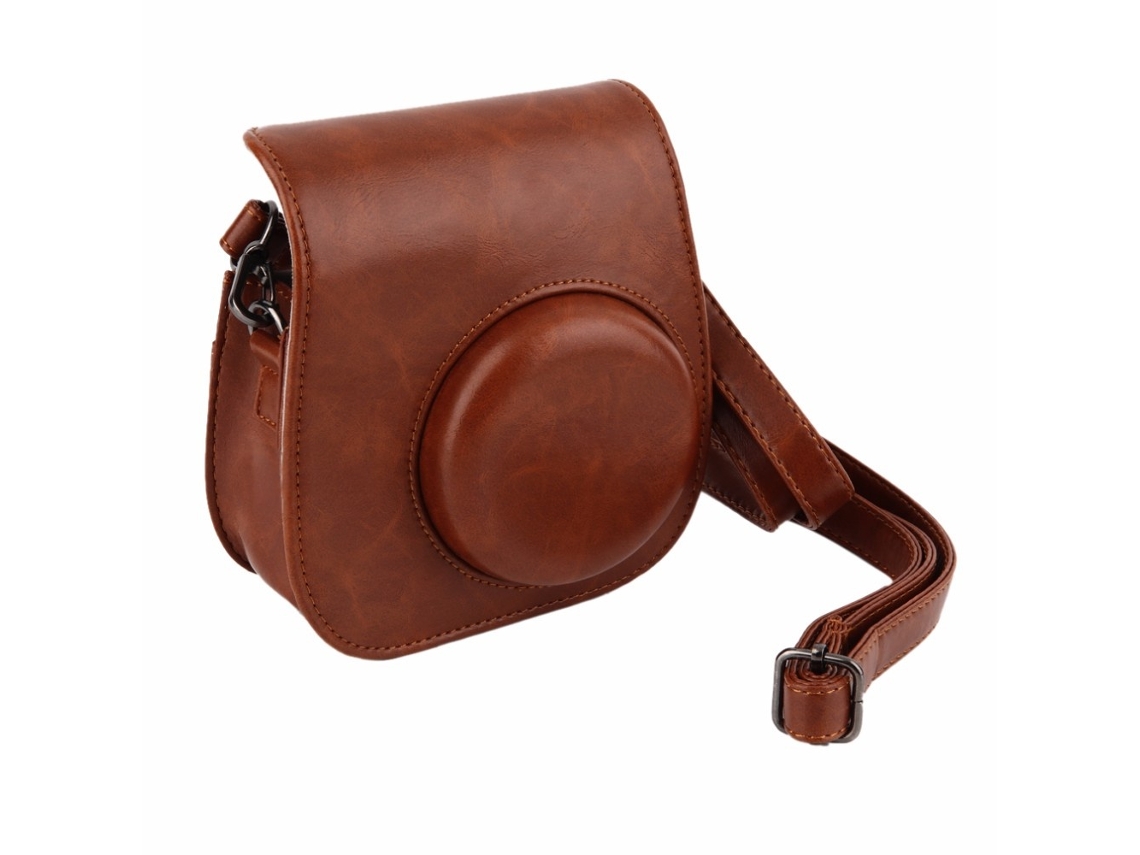 Lurelia Capa Para Fujifilm Mini 8: Encaixe, Marrom, Cor Castanha, Com Alça