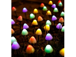 Luzes Solares de Corda para Decoração Externa Ip44 À Prova D'Água 24 Pés Luzes de Cogumelo de Fadas Movidas a Energia Solar Luzes Solares de Camin