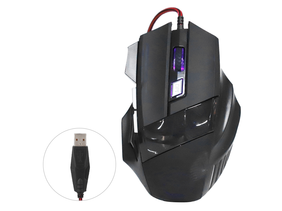 Rato Gaming com Iluminação Ajustável Dpi LAXISCREED