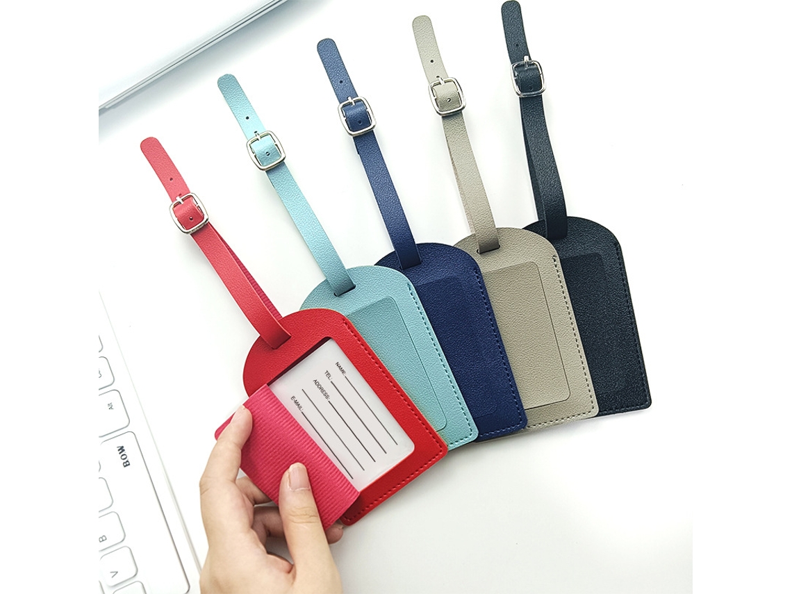 Conjunto de 2 Etiquetas de Silicone BRILVIBERA, pretas, com cartão de identificação
