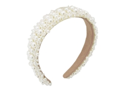 Cintas de Cabeça com Pérolas Brancas e Strass | S/MARCA