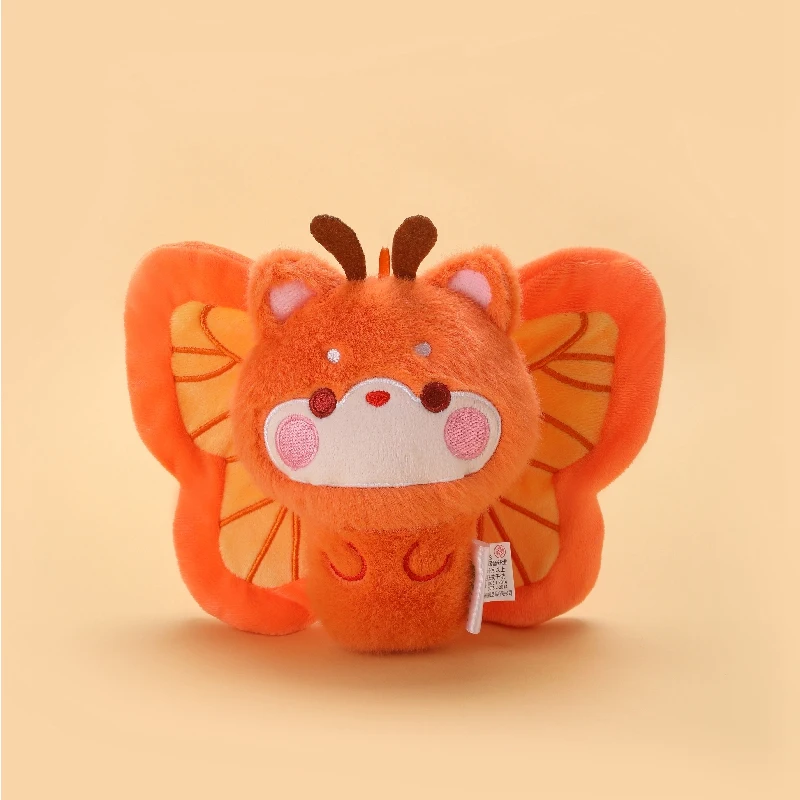 Lindo Boneco de Pelúcia Realista de Borboleta Elfo Estilo Anime. MDUG (laranja, 20 Cm)