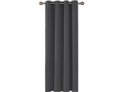 Cortinas Blackout Isolantes Térmicas, 140 X 240 Cm (largura X Altura), Cortinas Para Sala De Estar E Quarto, Design Moderno Com Ilhós, Cinza Escuro,