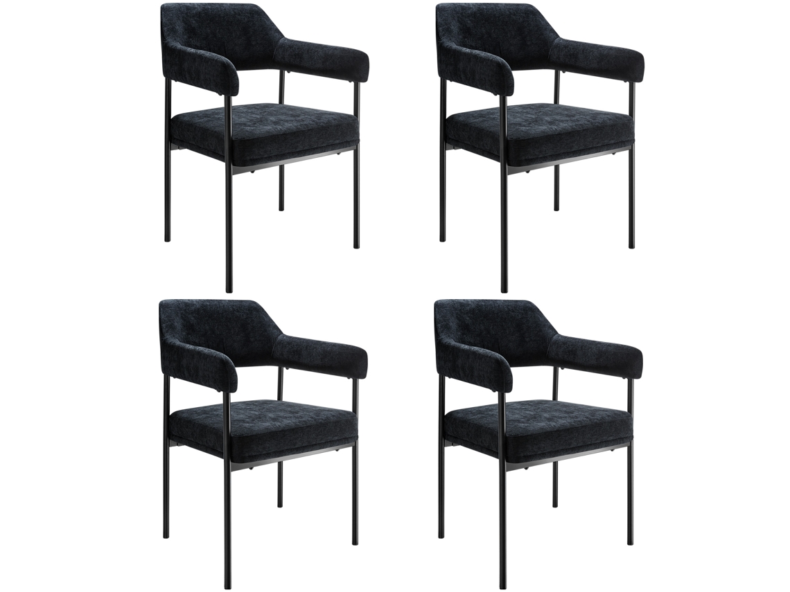 Cadeira de Braços Doé Estofada Pernas de Aço TECTAKE