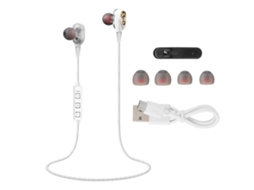 Fones de Ouvido Bluetooth Esportivos Intra auriculares com Driver Dinâmico Duplo Quad core. EOOCOO