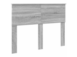 Cabeceira | Painel De Cama Cinza Sonoma 120 Cm Madeira Processada