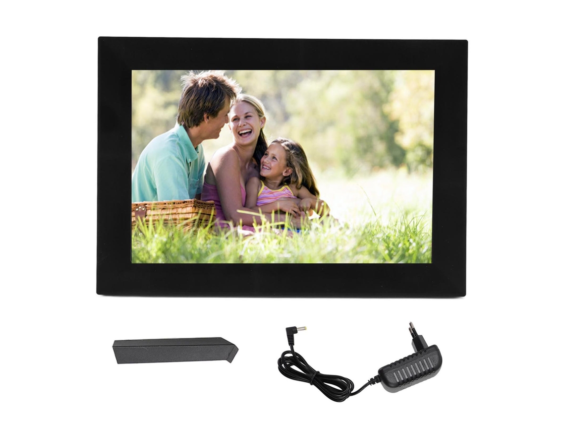Moldura Digital Preta Wifi Compartilhamento Instantâneo 10,1 Polegadas 1280x800 Hd Ips Tela Sensível Ao Toque Moldura Digital Para Uso Doméstico Plug