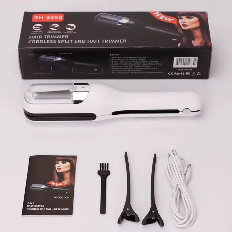 Máquina De Cortar Cabelo Com Lâmina De Aço Inoxidável (branca), Alimentada Por Usb, Ideal Para Uso Doméstico.
