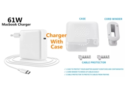 Lurelia Carregador Para Portátil A1718 A1882 Usb-c 61 W Para Apple Macbook Pro 13 M1 A1718