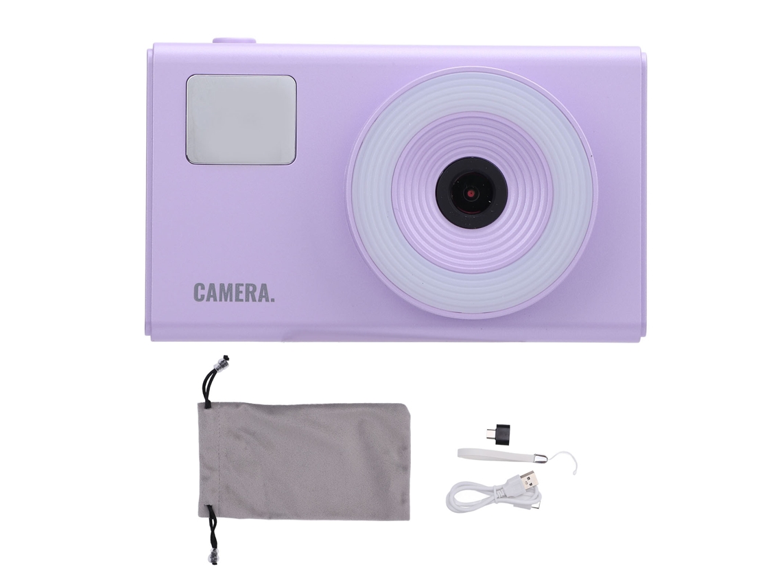 Digital Camera 4k 48mp 2.4 Inch Eye Caring Screen Anti Shake 16x Zoom Autofocus Portable Travel Camera With Fill Light Over 20 Filters Purple