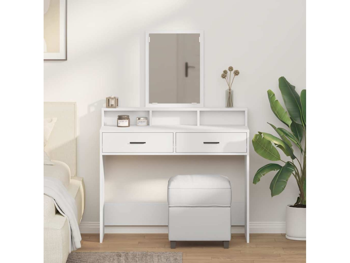 Vidaxl Mesa De Vestir Branco 100 X 41 X 140 Cm Derivados De Madeira