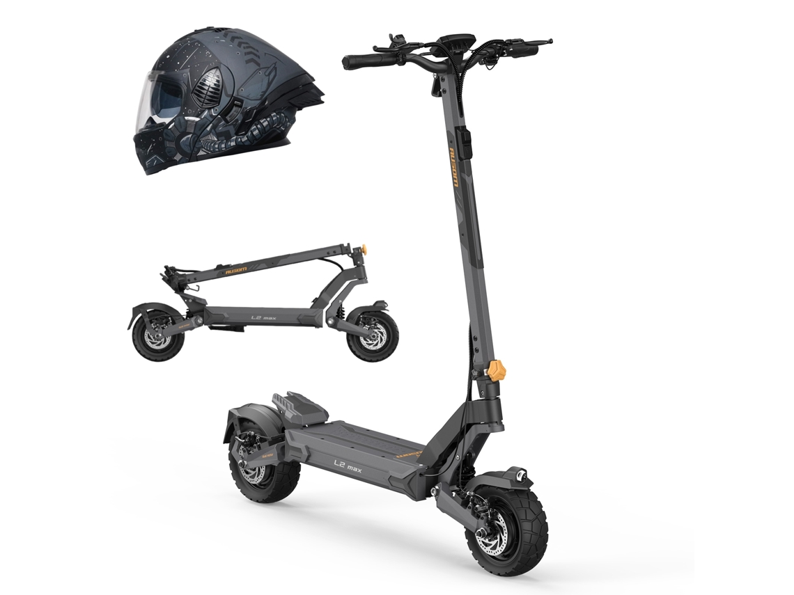 Scooter elétrica Ausom L2 Max (2 x 1000 W, 48 V, 20,8 Ah, velocidade máxima de 65 km/h, alcance de 90 km, compatível com Airtag)