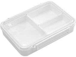 Recipiente Bento De 950ml Com Compartimentos Em Pp E Tampa Transparente