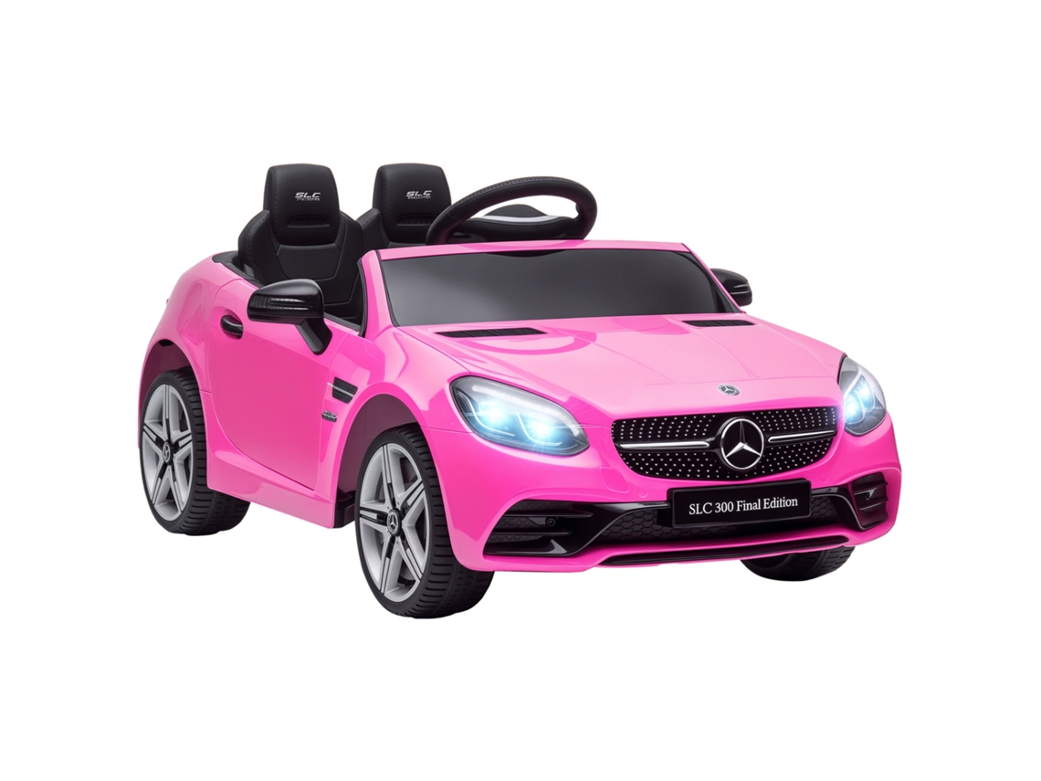 Carro Elétrico Mercedes 12v, 3 6 Anos, Controle, Led, 107x62,5x44cm, Rosa. Ge