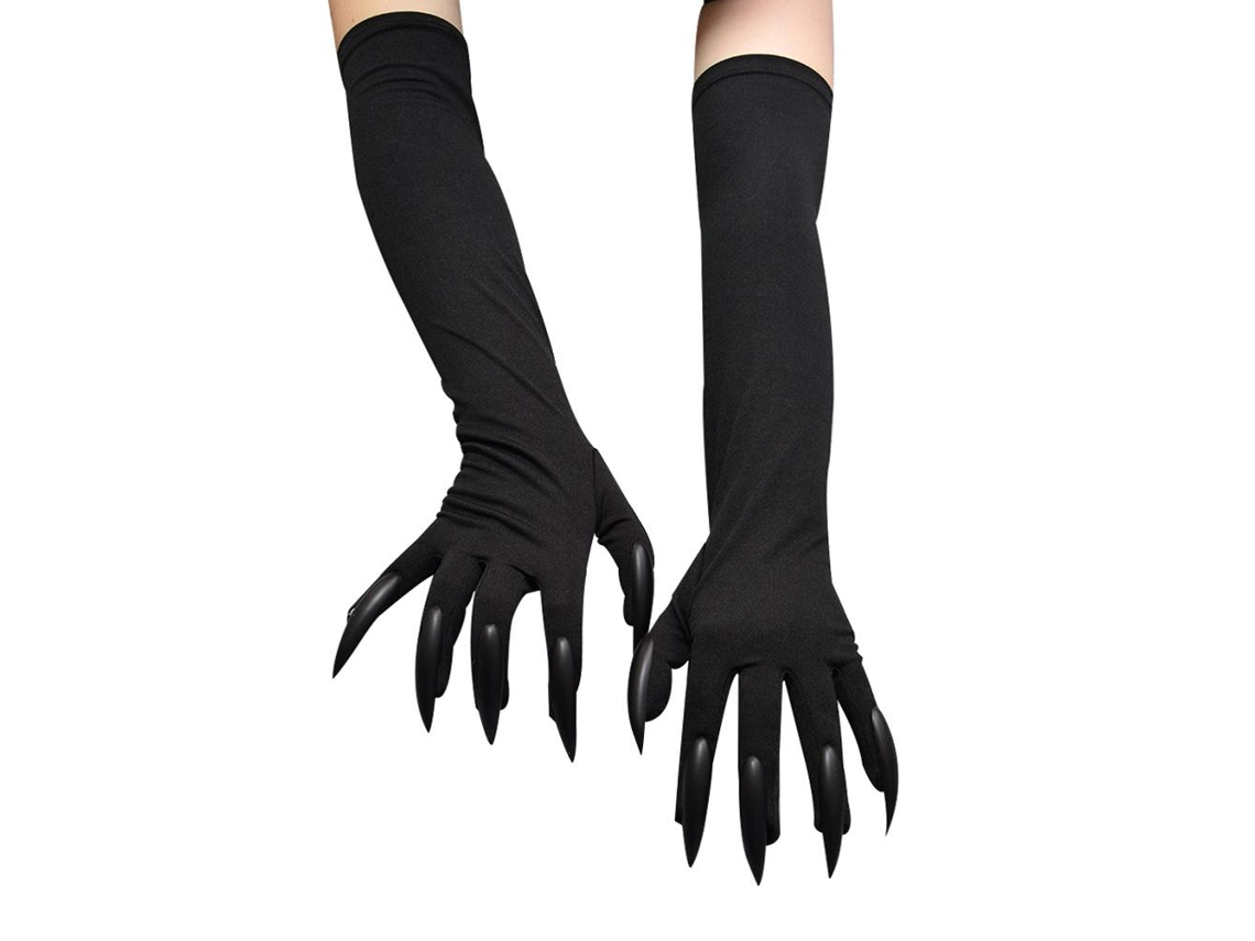 Guantes De Halloween Em Forma De Patas De Gato Para Fantasias E Cosplay, Com Unhas Longas